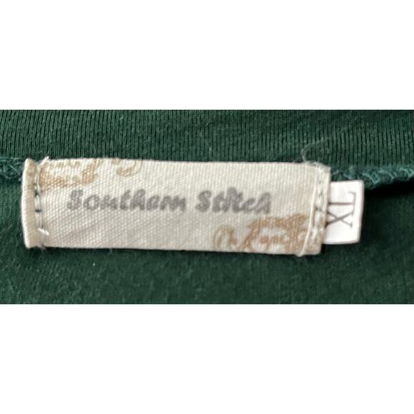 SOUTHERN STITCH LONG SLEEVE CHRISTMAS CASUAL TOP, WOMENS, XL, GREEN & MULTICOLOR - Picture 8 of 9